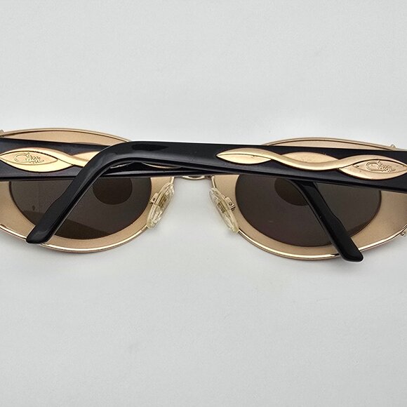 Cazal Mod. 911 Col. 948 Black Gold Leopard Frame Green Lens Sunglasses w/ Case - Picture 10 of 16